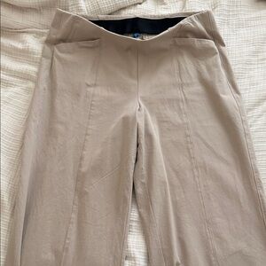 Old Navy high-rise wide leg beige trousers